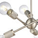 Module 6 Light 15 inch Satin Nickel Semi Flush Mount Ceiling Light