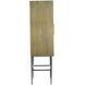 Scalloped Antique Brass Cabinet, 2-Door Tall