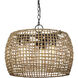 Piper 3 Light 19.13 inch Natural Black Outdoor Pendant