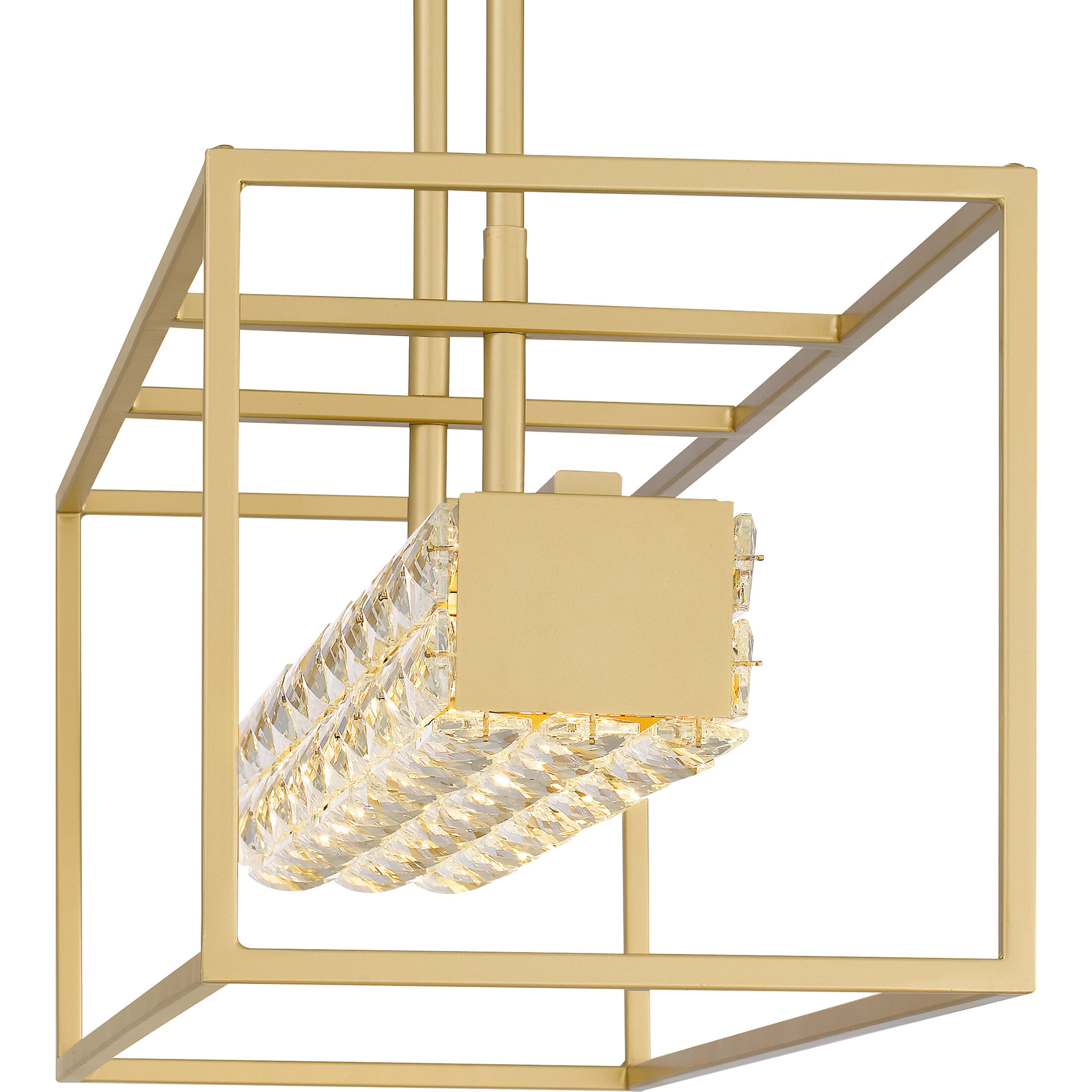 Dazzle LED 36 inch Soft Gold Linear Chandelier Ceiling Light