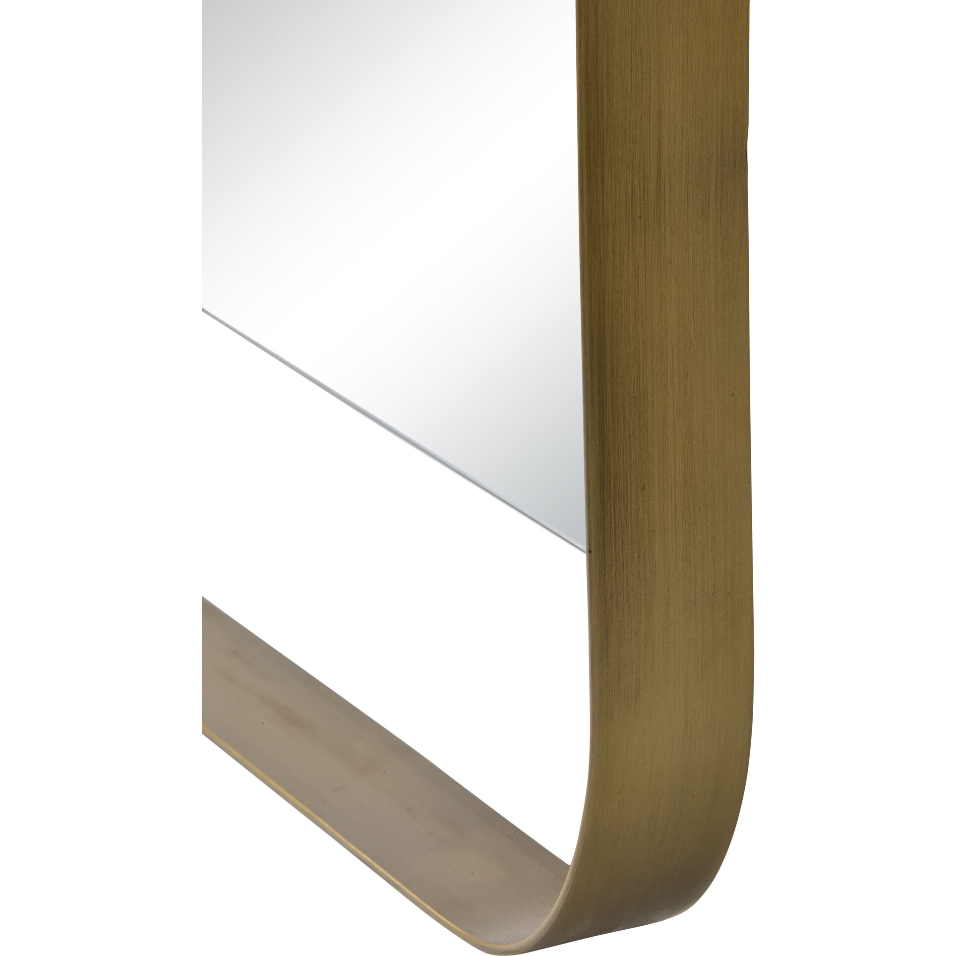 Zariyah 38 X 20 inch Antique Brass Wall Mirror