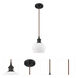 Ballston Fenton 1 Light 7 inch Oil Rubbed Bronze Mini Pendant Ceiling Light in Matte White Glass, Ballston