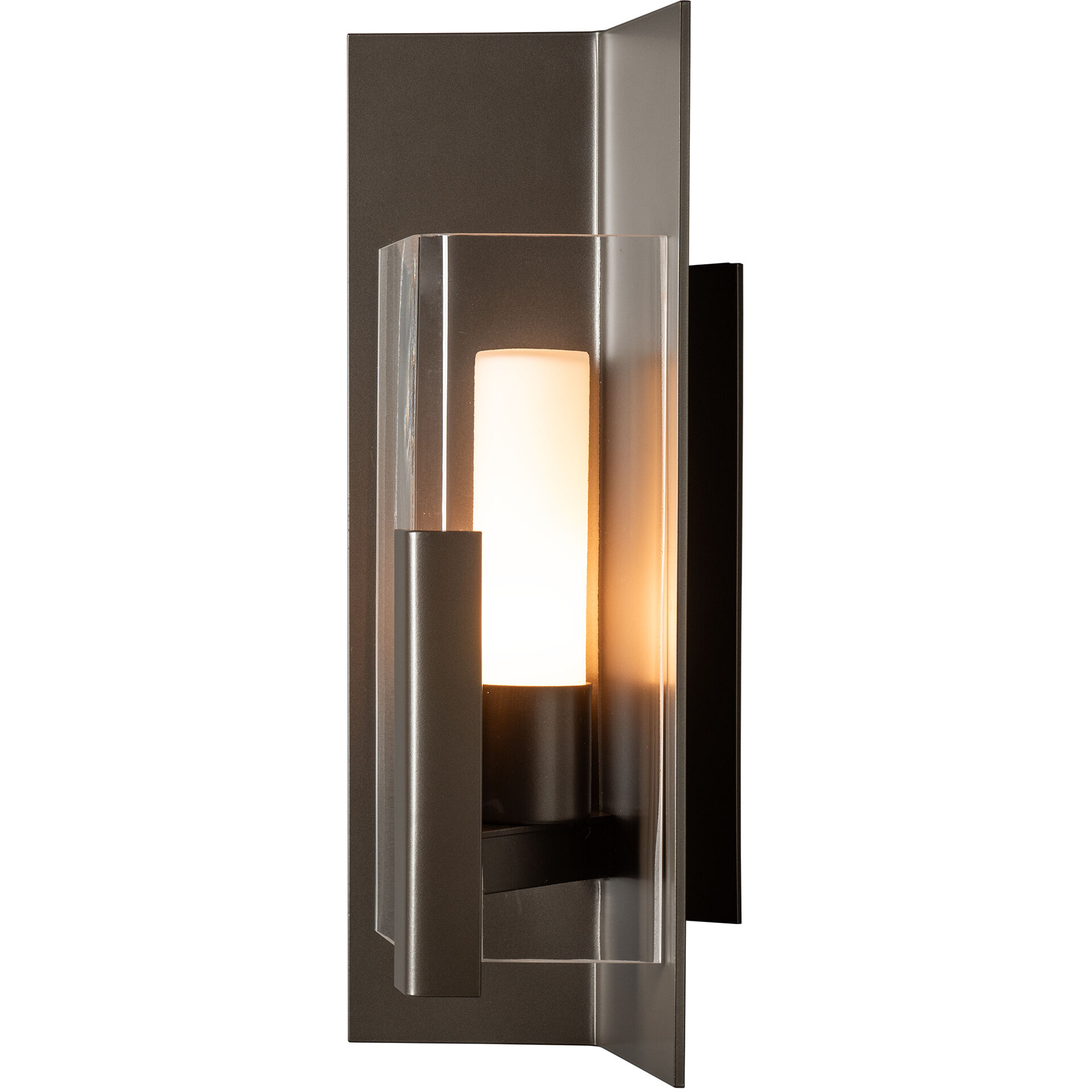 Summit 1 Light 18.7 inch Coastal Dark Smoke Outdoor Sconce in Clear, Small
