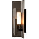 Summit 1 Light 18.7 inch Coastal Dark Smoke Outdoor Sconce in Clear, Small