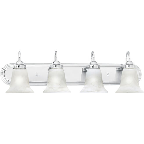 Homestead 4 Light 30 inch Chrome with White Vanity Light Wall Light