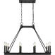 Barclay 10 Light 34 inch Matte Black Linear Chandelier Ceiling Light