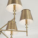 Whitney 6 Light 34 inch Aged Brass Chandelier Ceiling Light