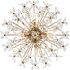 Adley 4 Light 25.25 inch Aged Brass Semi Flush Ceiling Light