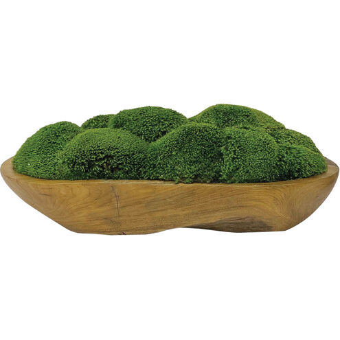 Kinsale Moss with Teak Wood Bowl Moss Centerpiece