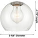 Downtown Urban Crown Point 1 Light 5.88 inch Polished Nickel Pendant Ceiling Light