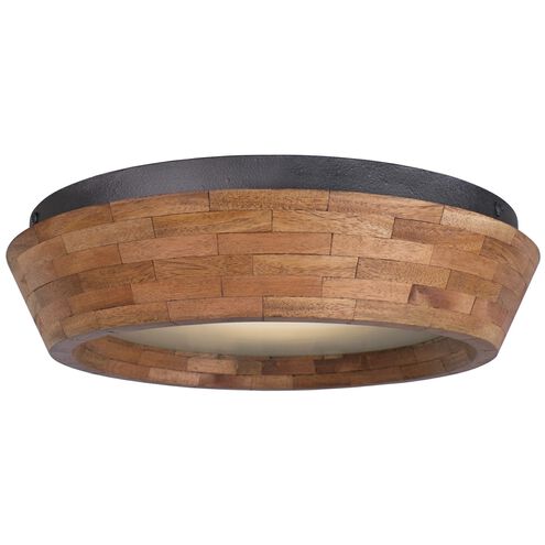 Lansdale LED 14 inch Black Iron Flush Mount Ceiling Light