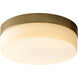 Zuri 1 Light 11.25 inch Aged Brass Flush Mount Ceiling Light
