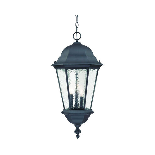 Telfair 3 Light 13 inch Matte Black Exterior Hanging Lantern