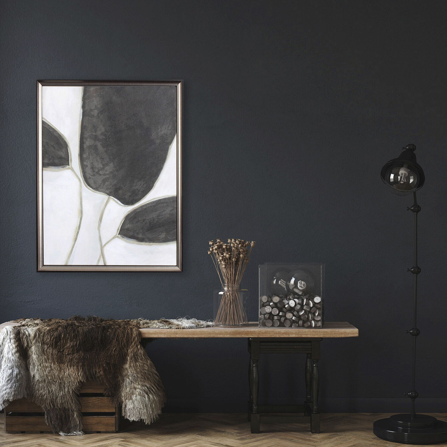 Leaves Like 25 X 19 inch Non-Glass Framed Art, Propac