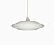 Spazio LED Satin Nickel Pendant Ceiling Light in Opal Glossy Glass