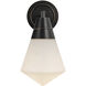 Willard 1 Light 6 inch Urban Bronze Bath Vanity Light Wall Light in Opal Glass