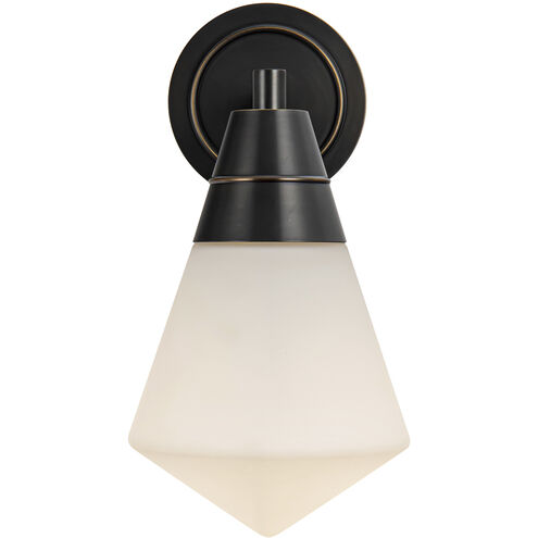 Willard 1 Light 6 inch Urban Bronze Bath Vanity Light Wall Light in Opal Glass
