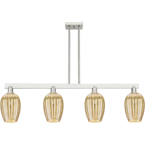 Preston Island Light Ceiling Light in Brushed Satin Nickel, Mercury Glass