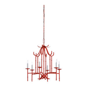 Wildwood 6 Light 27 inch Pomegranate Chandelier Ceiling Light