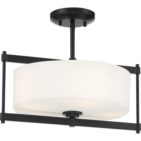 First Avenue 4 Light 16 inch Coal Semi Flush Mount Ceiling Light