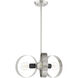 Chesterfield 3 Light 12 inch Brushed Nickel Mini Chandelier Ceiling Light