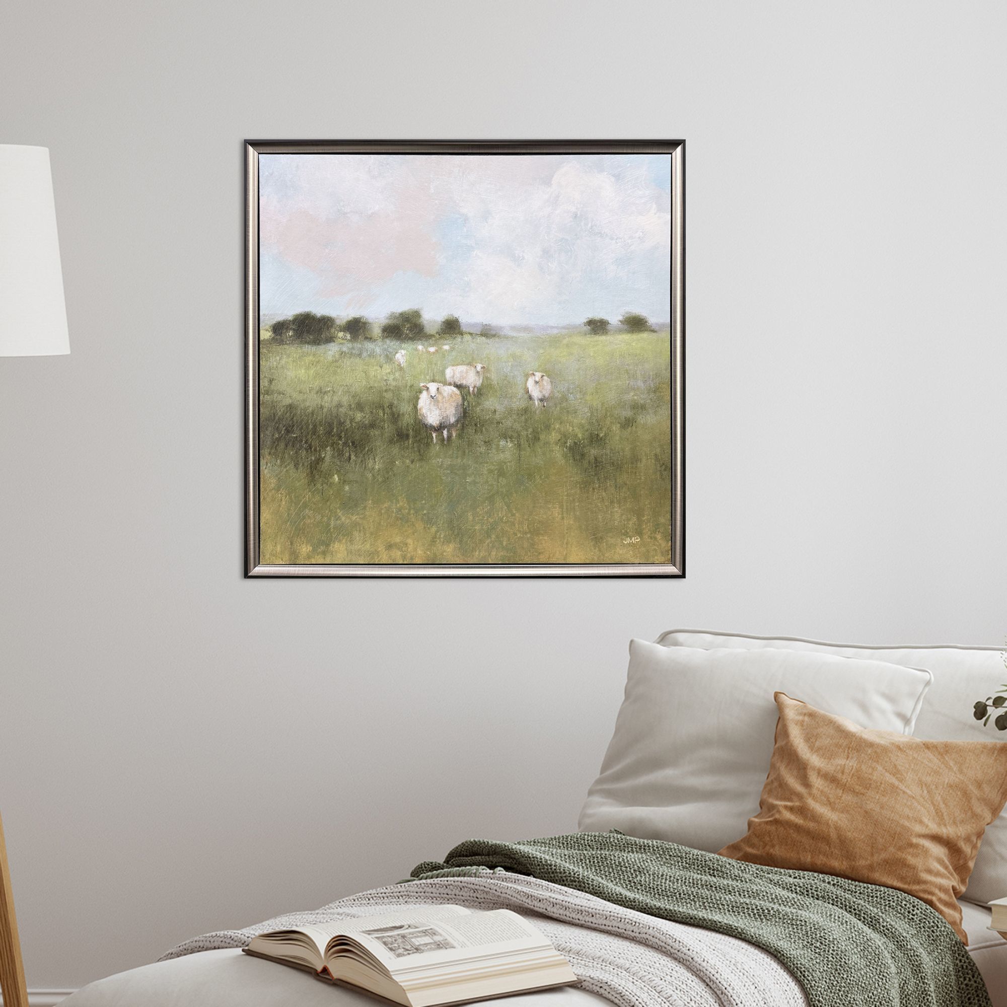 Pasture 29 X 29 inch Non-Glass Framed Art, Propac
