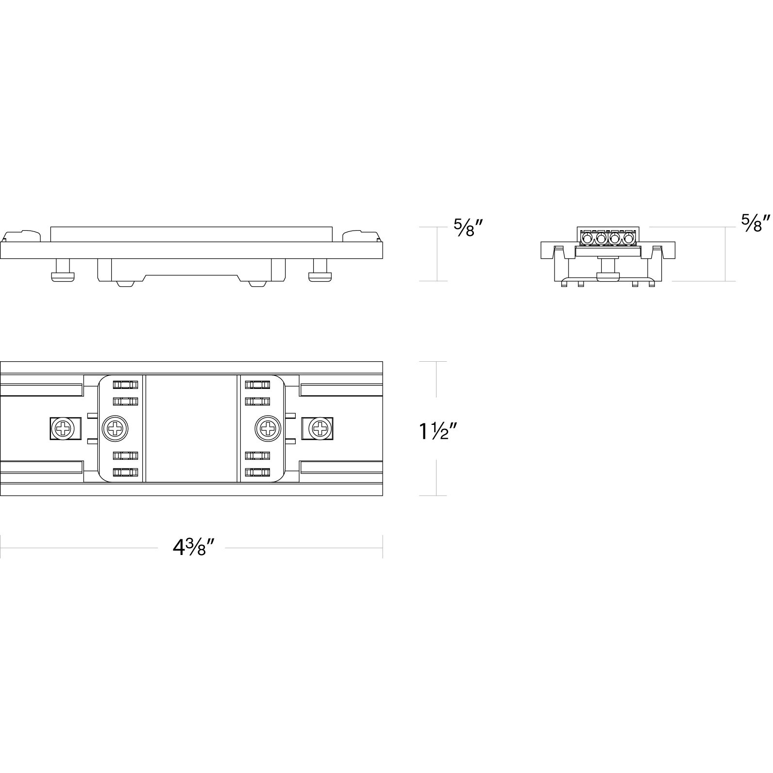 Ventrix White Track Component Ceiling Light