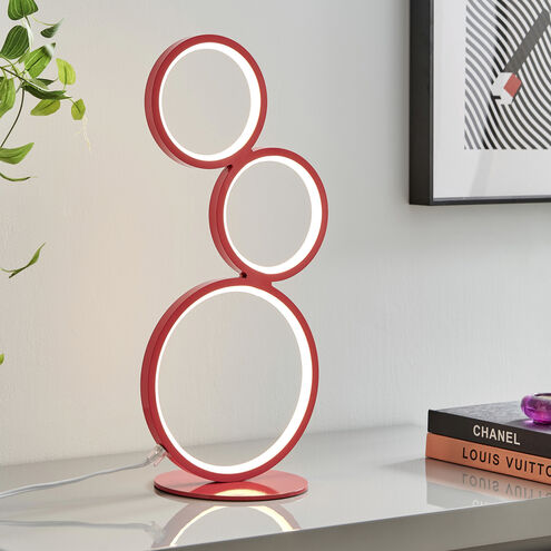 Fedora 17.25 inch 10.00 watt Red Table Lamp Portable Light