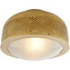 Tapio 1 Light 10 inch Vintage Brass Flush Mount Ceiling Light