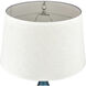Laconia Bay 32 inch 150 watt Blue with Clear Table Lamp Portable Light