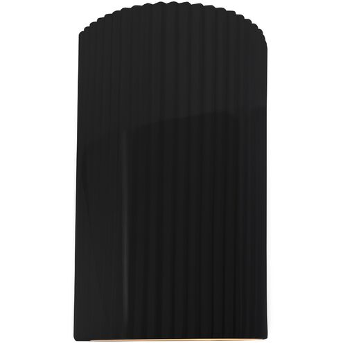 Ambiance 1 Light 5.75 inch Gloss Black and Matte White Wall Sconce Wall Light