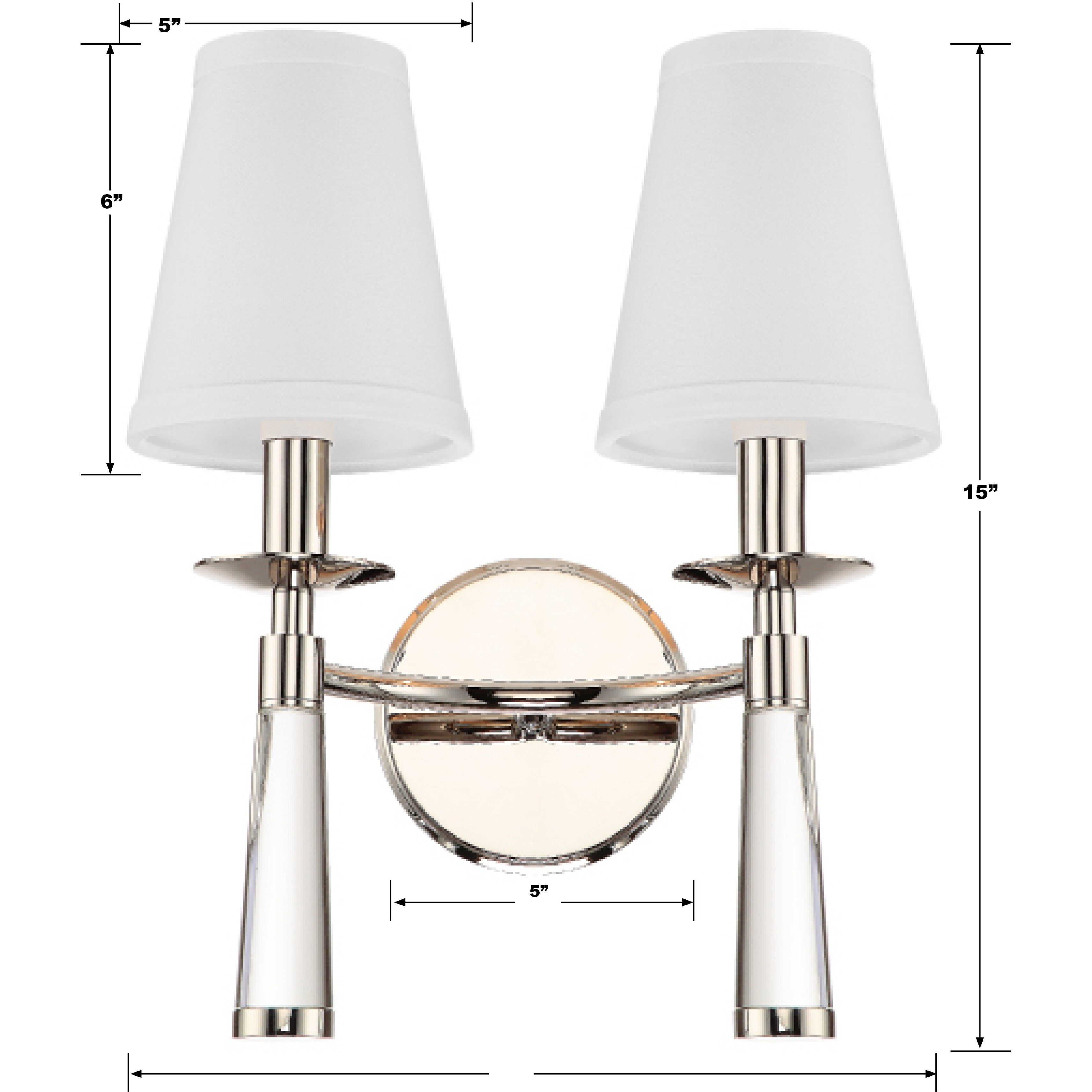 Baxter Sconce Wall Light in Polished Nickel