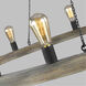 Sean Lavin Avenir 20 Light 60 inch Weathered Oak Wood / Antique Forged Iron Chandelier Ceiling Light