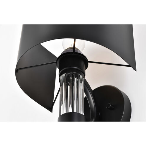 Teagon 1 Light 8 inch Matte Black Wall Sconce Wall Light