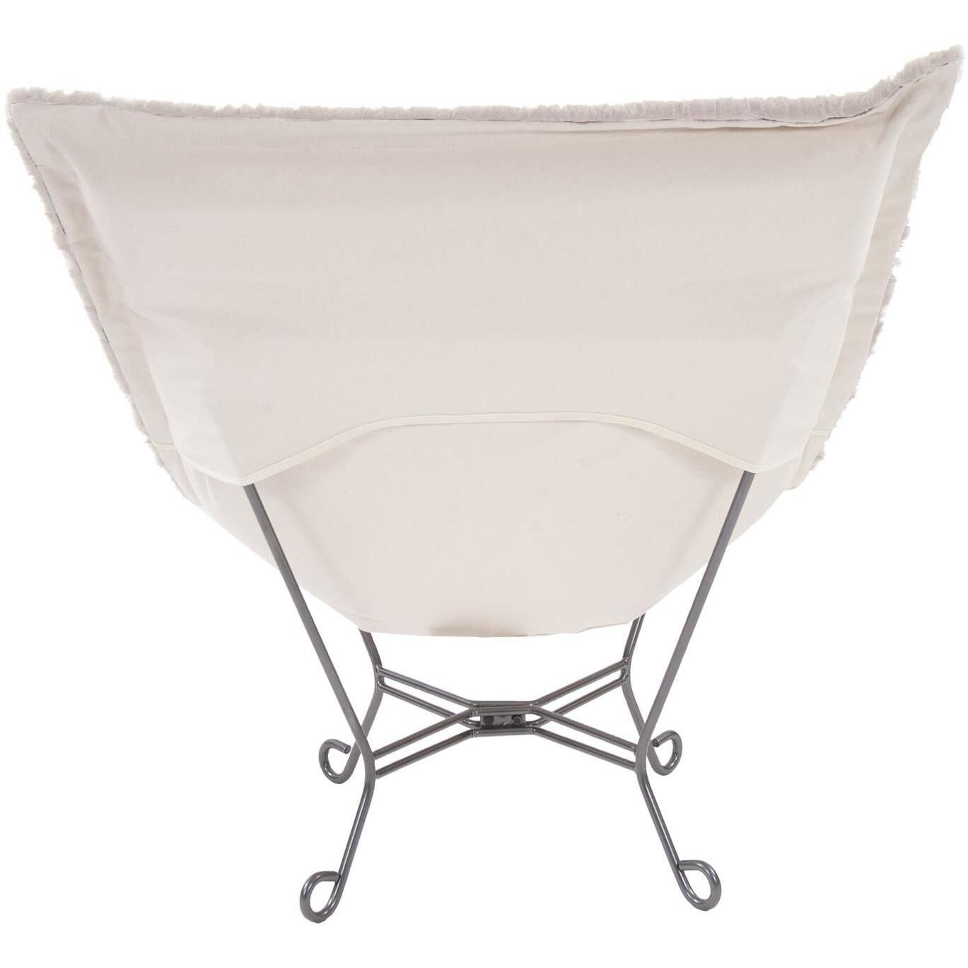 Puff Angora Natural Scroll Chair with Cover