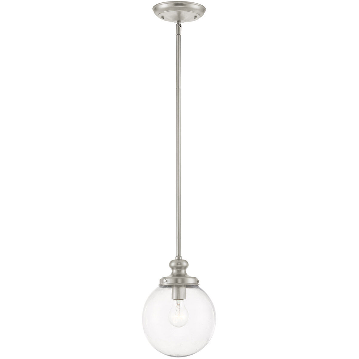 Sheffield 1 Light 8 inch Brushed Nickel Mini Pendant Ceiling Light
