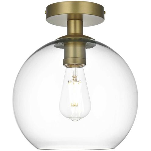Baxter 1 Light 10 inch Satin Gold Flush Mount Ceiling Light