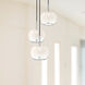 Samar 3 Light 14 inch Chrome/Opal Glass Chandelier Ceiling Light in Transition Opal Glass