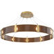 Parallel LED Gilded Brass Chandelier Ceiling Light, Ring