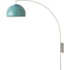 Half Dome 1 Light 5 inch Satin Nickel Wall Mounted Arc Lamp Wall Light in Blue