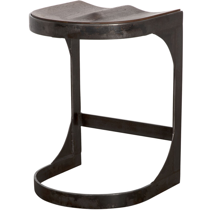 Baxter 24 inch Dark Walnut w/ Matte Black Legs Counter Stool