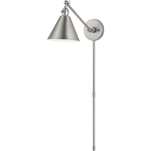 C&M by Chapman & Myers Salem 1 Light 7 inch Brushed Nickel Wall Bath Fixture Wall Light