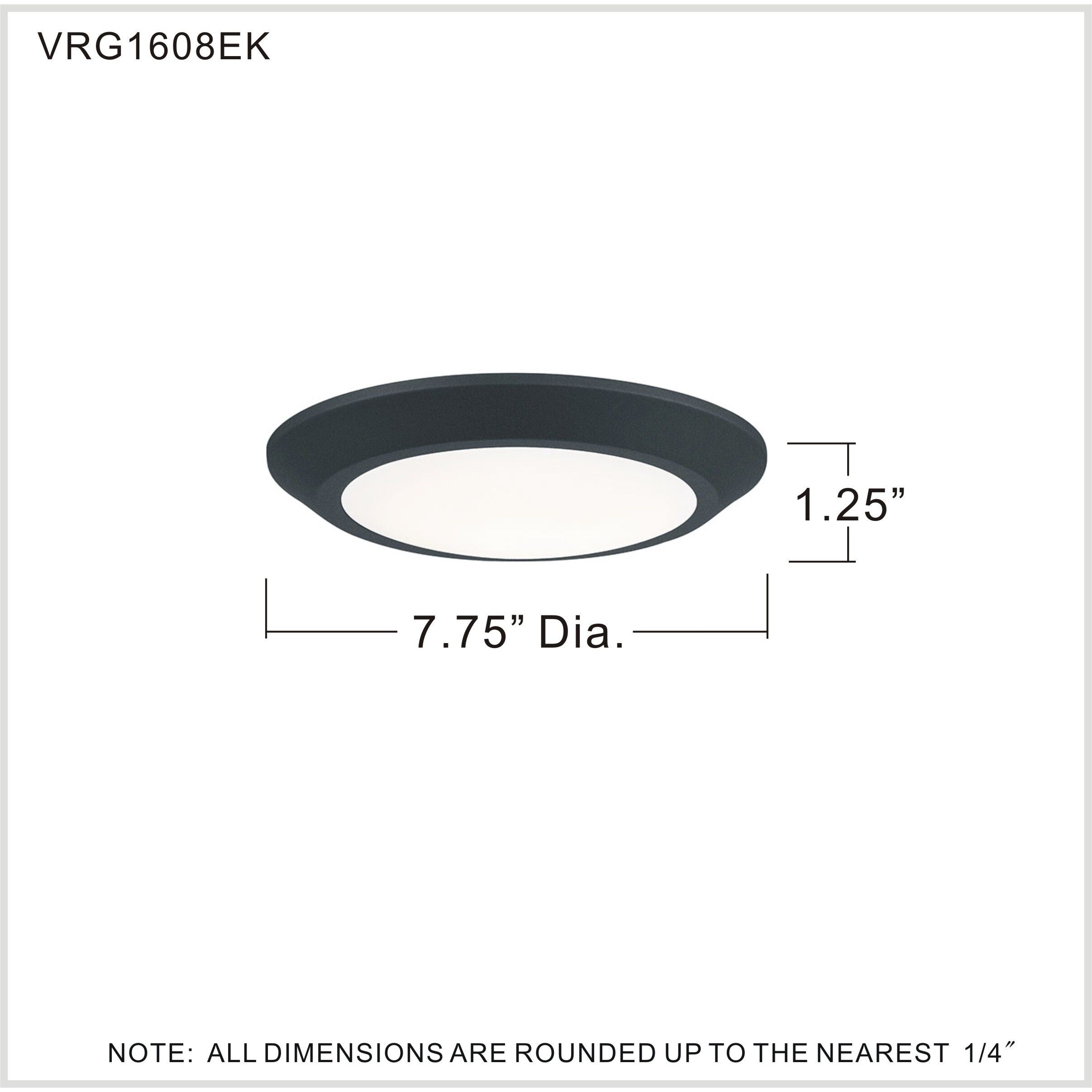 Verge 8 inch Earth Black Flush Mount Ceiling Light