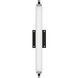 Rollins LED 24 inch Black with Chrome Bath Light Wall Light in Black/Chrome, Vertical