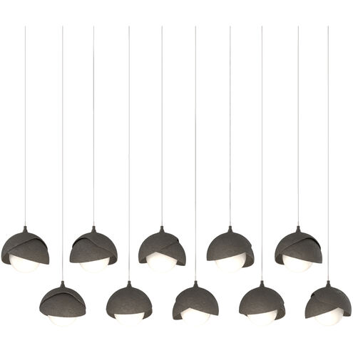 Brooklyn 10 Light 44.5 inch Dark Smoke and Dark Smoke Pendant Ceiling Light, Rectangular