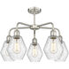 Cindyrella 5 Light 24 inch Satin Nickel Chandelier Ceiling Light in Seedy