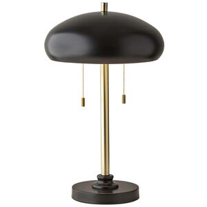 Cap 23 inch 40.00 watt Black and Antique Brass Table Lamp Portable Light