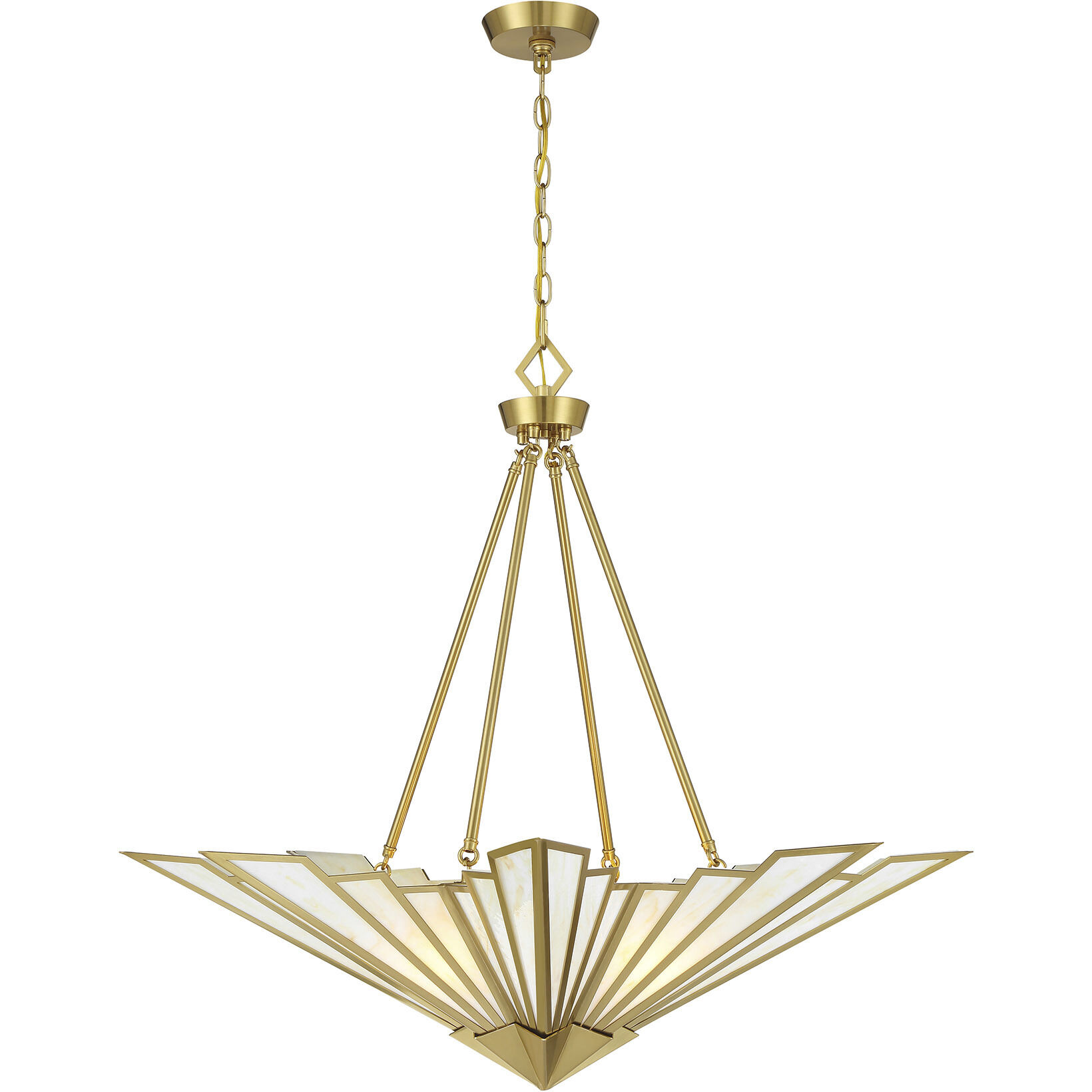 Rivage 4 Light 36 inch Warm Brass Pendant Ceiling Light