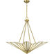 Rivage 4 Light 36 inch Warm Brass Pendant Ceiling Light