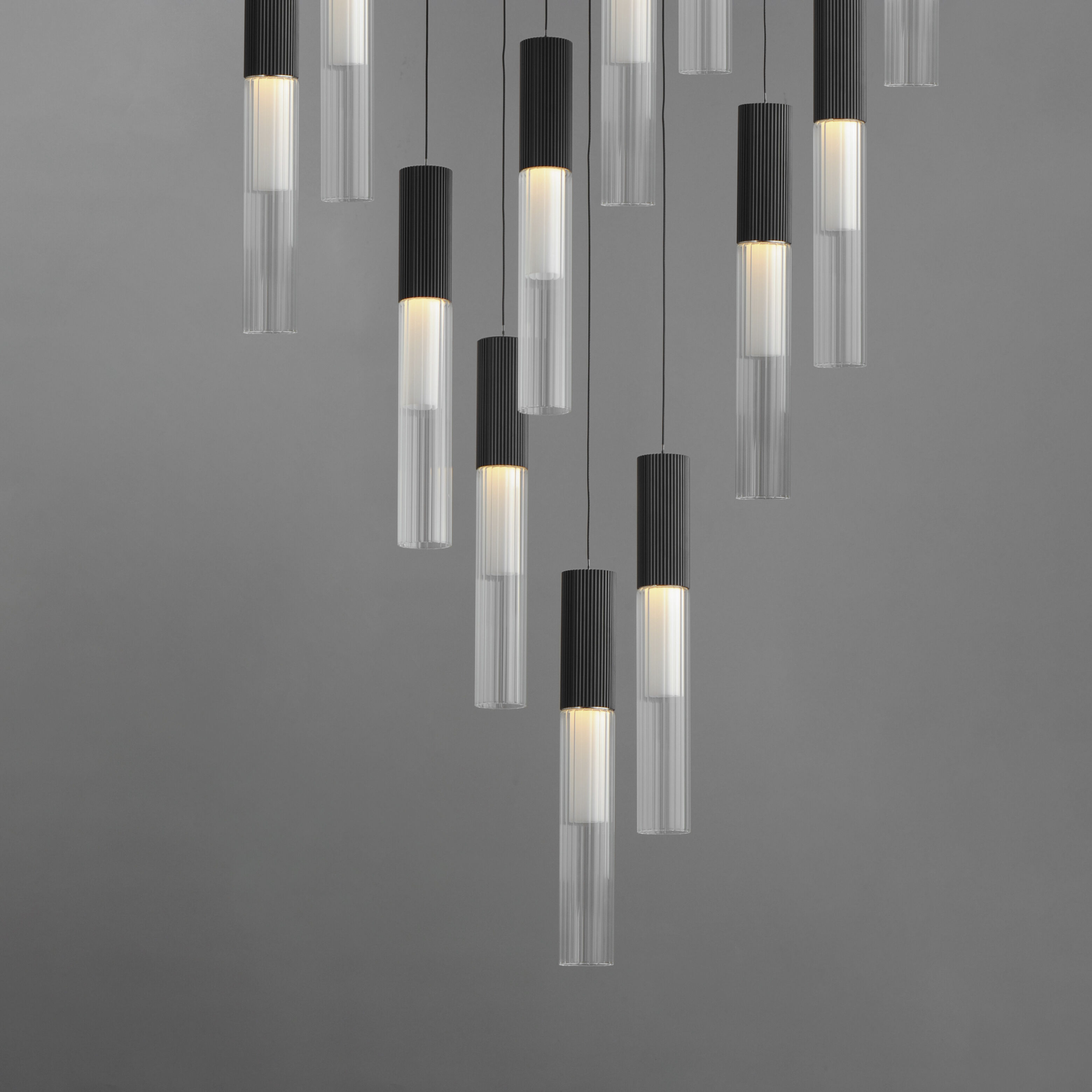 Reeds LED 20.75 inch Black Multi-Light Pendant Ceiling Light